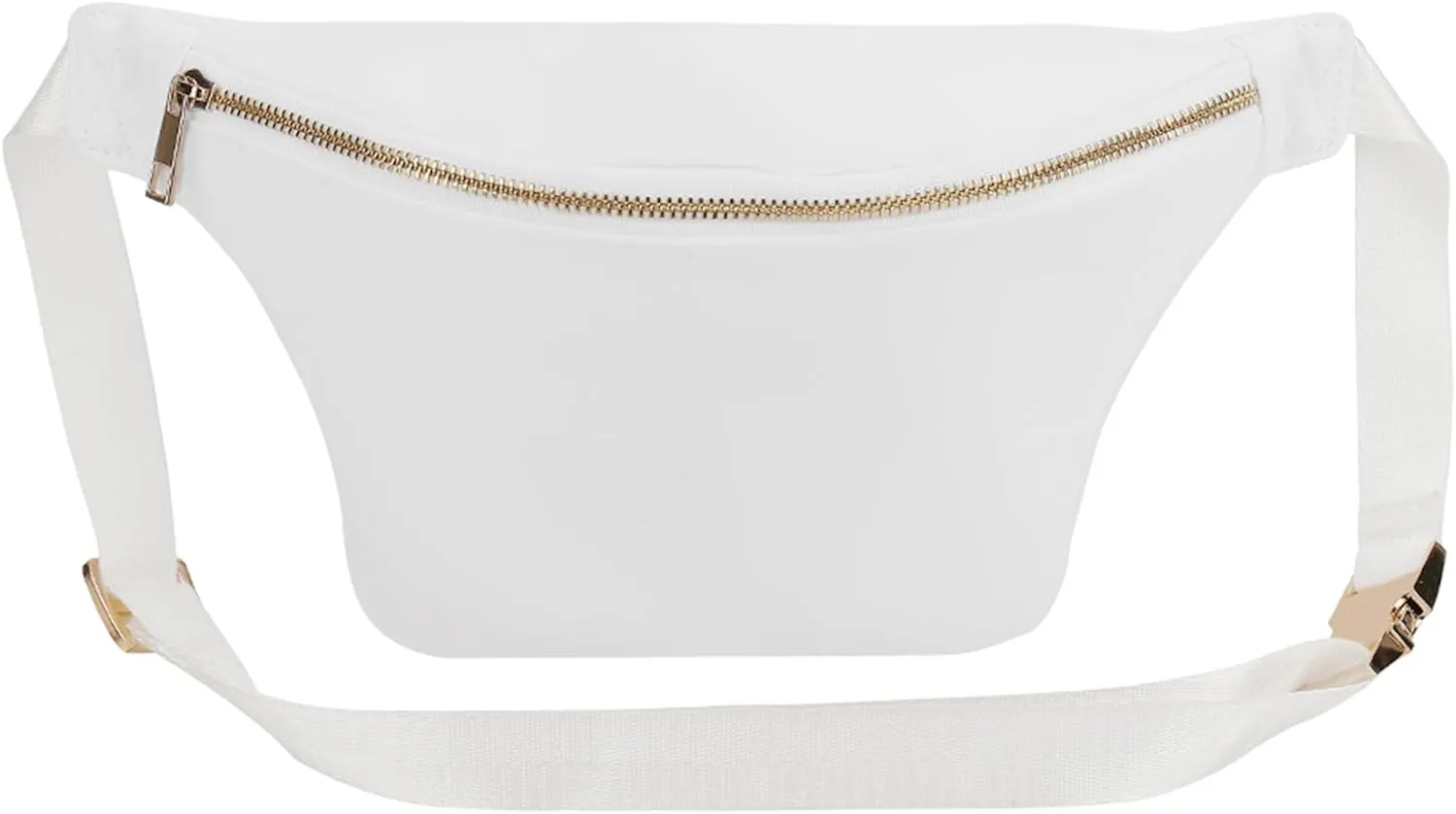Fanny Pack Bag Women Waist Pack Nylon Crossbody Bag for Women Everywhere Belt Bag for Men (White)