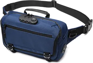 Fanny Pack for Men, Oxford Cloth Shoulder Bag Waist Bag and Hip Bum Bag with USB Charging Port & Anti-Theft (Blue)