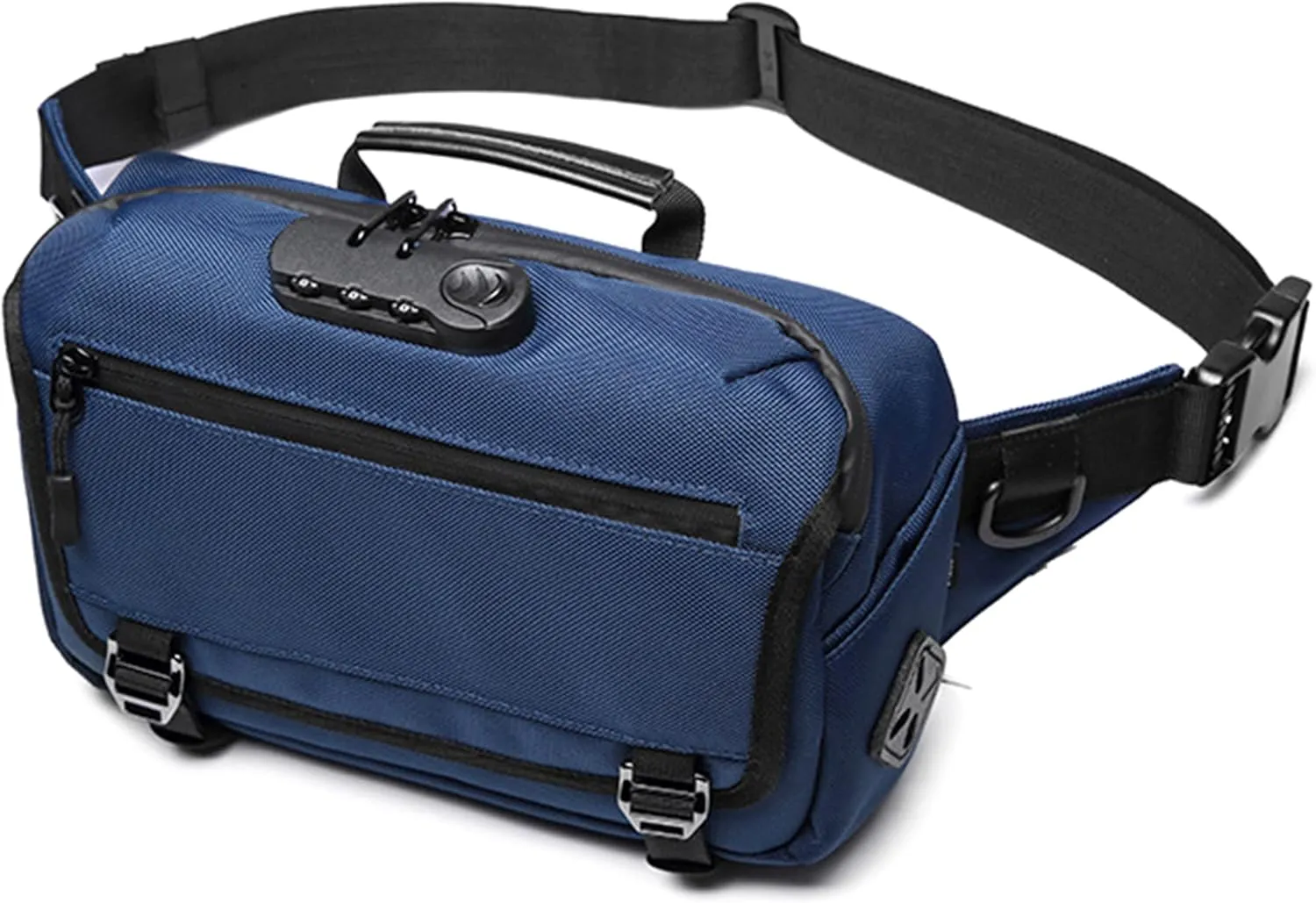Fanny Pack for Men, Oxford Cloth Shoulder Bag Waist Bag and Hip Bum Bag with USB Charging Port & Anti-Theft (Blue)