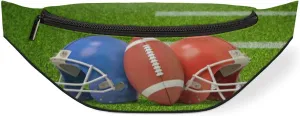 Fanny Pack for Women Men Waist Pack America Football Helmets Crossbody Bag with Adjustable Straps for Hiking Running Walking Travel Cycling