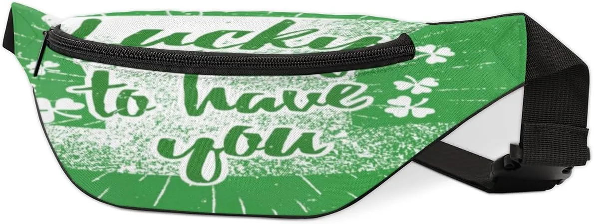 Fanny Pack for Women Men Waist Pack St. Patrick's Day Crossbody Bag with Adjustable Straps for Hiking Running Walking Travel Cycling