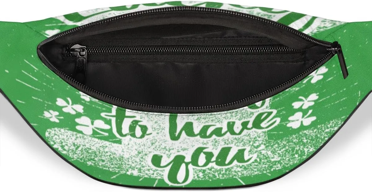 Fanny Pack for Women Men Waist Pack St. Patrick's Day Crossbody Bag with Adjustable Straps for Hiking Running Walking Travel Cycling