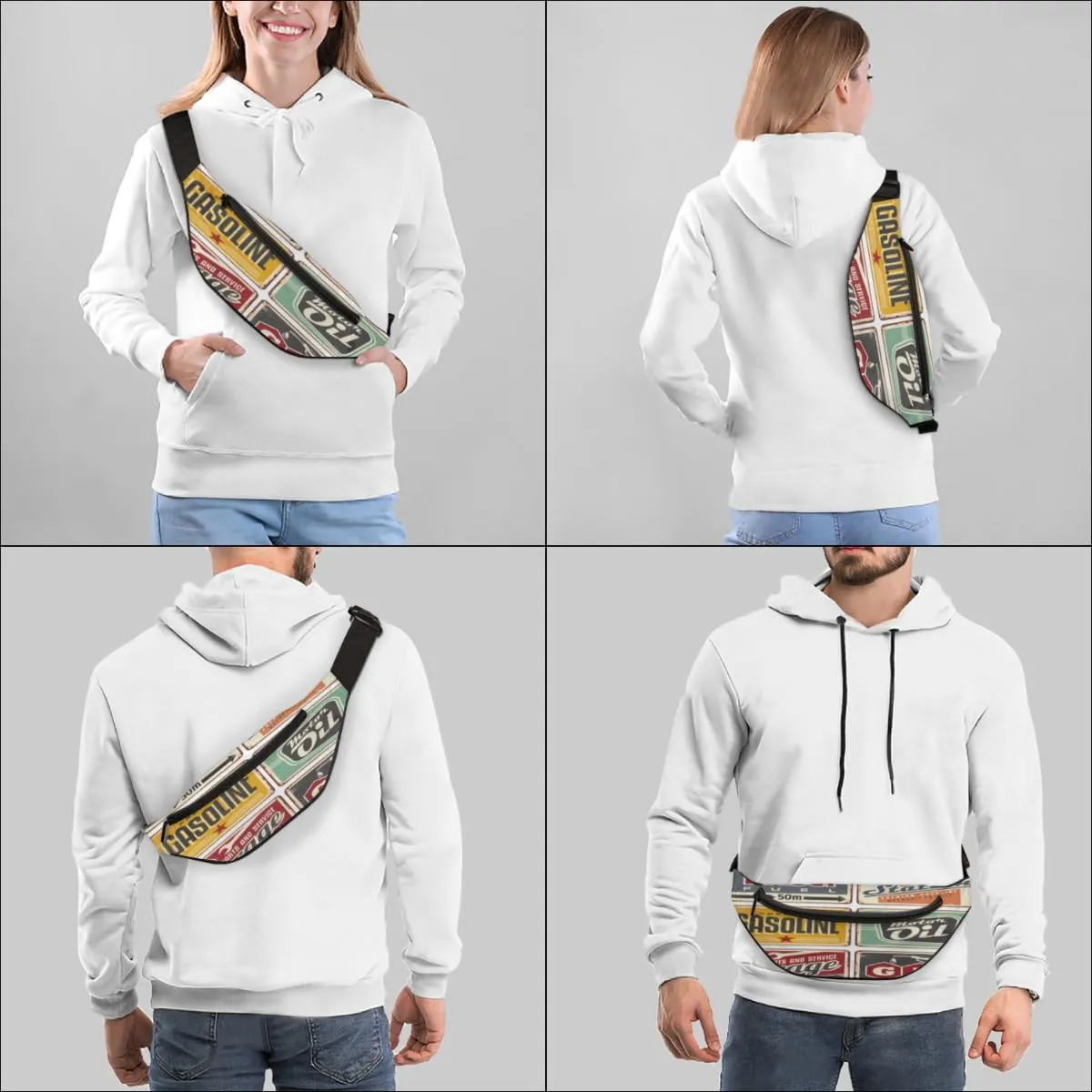 Fanny Pack for Women Men Waist Pack Unique Indicator Pattern Crossbody Bag with Adjustable Straps for Hiking Running Walking Travel Cycling