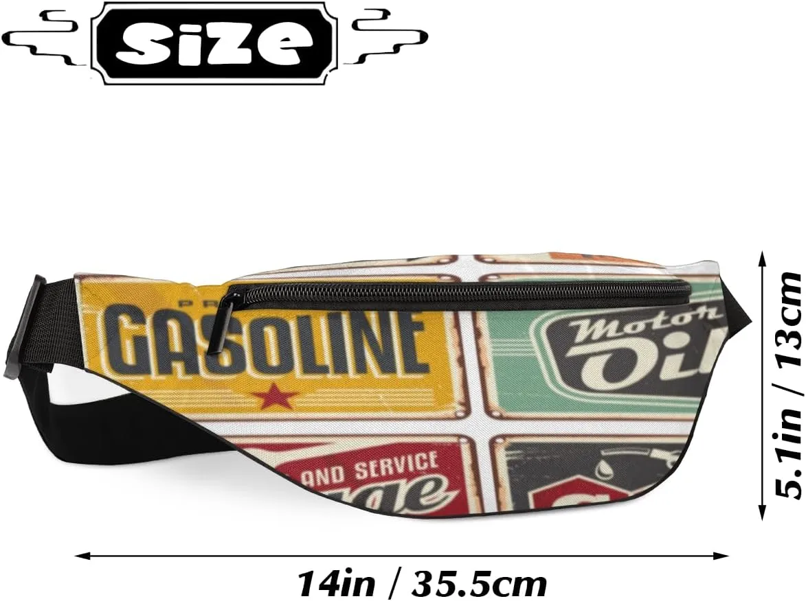 Fanny Pack for Women Men Waist Pack Unique Indicator Pattern Crossbody Bag with Adjustable Straps for Hiking Running Walking Travel Cycling