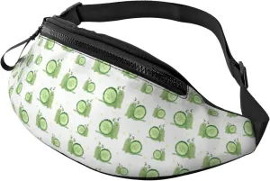 Fanny Packs for Women Men, Snails cucumber slices Waist Bag Crossbody Bags for Women Men, Cross Body Bag