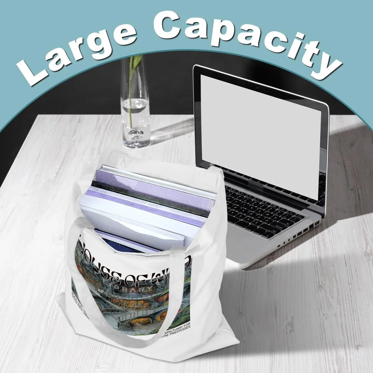 Fantasy Dragon Tote Bag Fantasy Books Weekender Bag Shopping Bags Book Lovers Gifts for Shopping Travelling Vacation