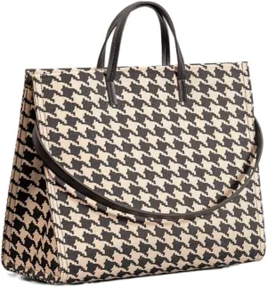 FARZI 2023 New Women's Handbag Tote Bag Commuting Fashion Texture Houndstooth Portable Shoulder Bag