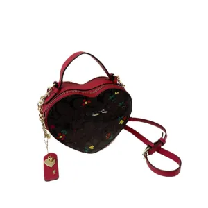 Fashion Classic Logo Heart-shaped Old Floral Bags