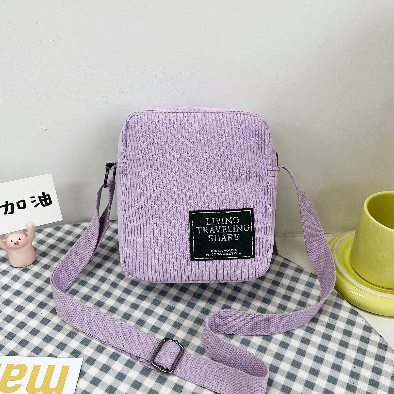 Fashion Stylish Korean Style Simple Corduroy Shoulder Bags