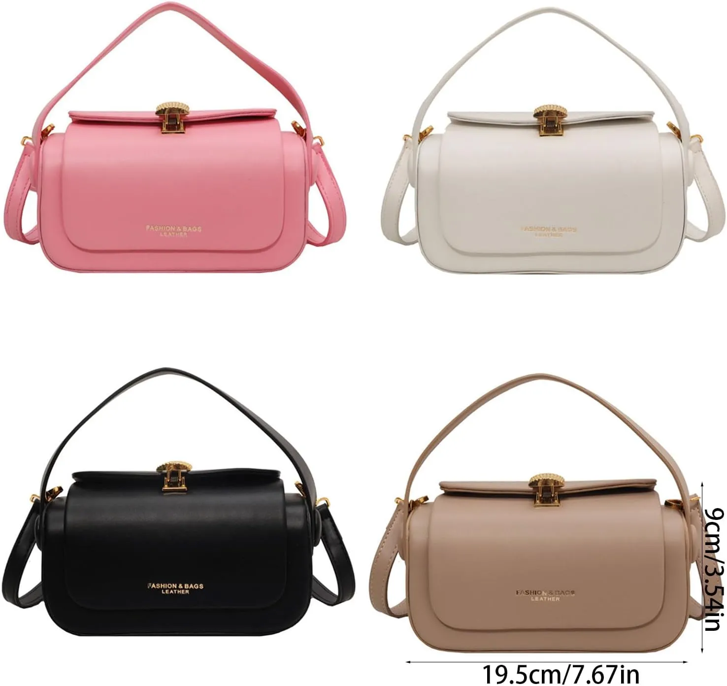 Fashionable Crossbody Bags for Women Elegant Korean Styles Box Bag Leather Handbag Trendy Ladies Shoulder Purse Satchel