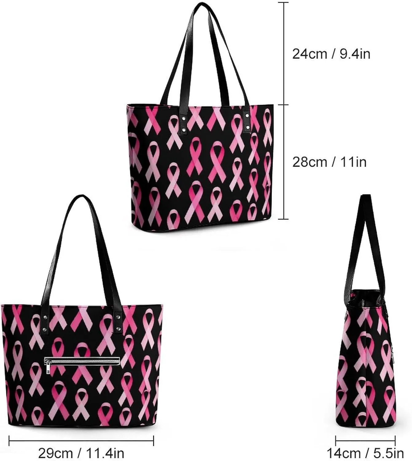 Fashionable Laptop Tote Bag For Women & Men, Large Work Commuter Bag