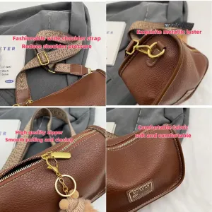 Fashionable Retro Brown Boston Women's Wallet - Large Capacity Stylish Crossbody Bag and Wallet with Hairball Pendant