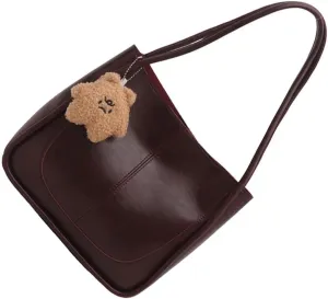 Fashionable Shoulder Bag for Women PU Leather Underarm Bags Casual Handbag with Spacious Space for Daily Essential