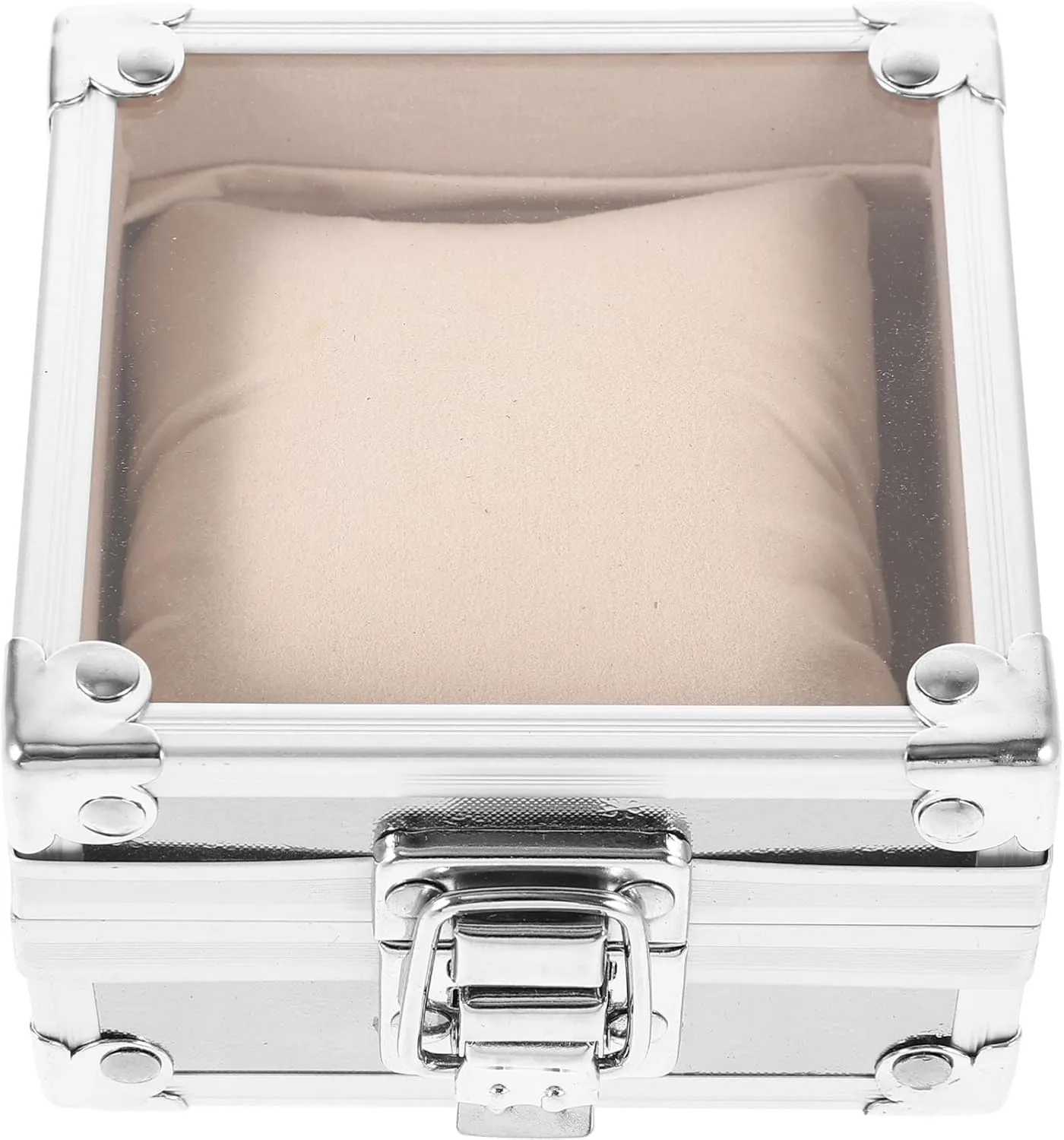 Fashionable Watch Organizer Box Portable Travel Case for Women Design with Transparent Lid Material for Display and Storage