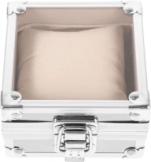 Fashionable Watch Organizer Box Portable Travel Case for Women Design with Transparent Lid Material for Display and Storage