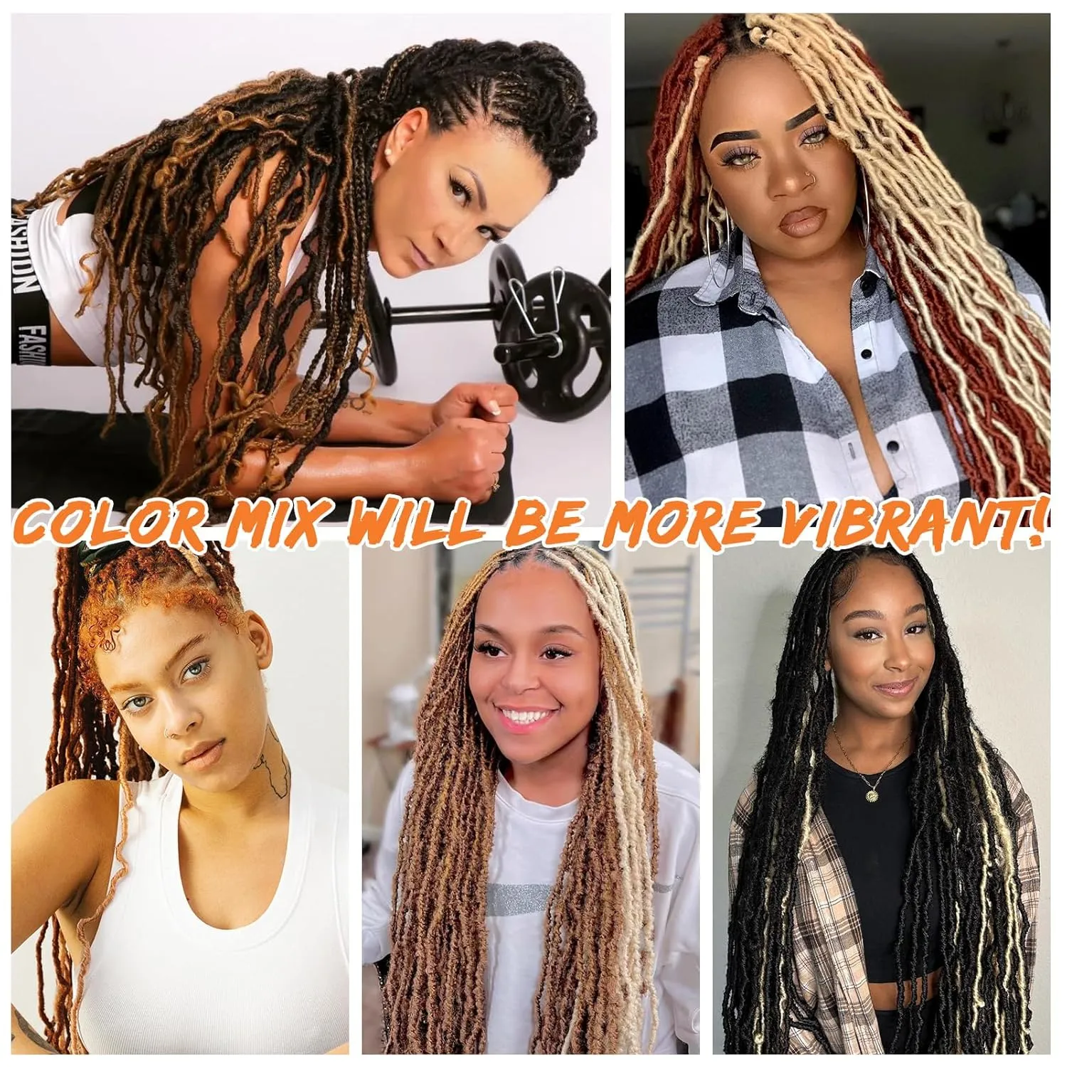Faux Locs Crochet Hair 10 Inch 7 Packs Soft Locs Short Crochet Locs Pre Looped Natural Black Loc Hair Extensions For Women(10inch, 7 Packs, 1#)