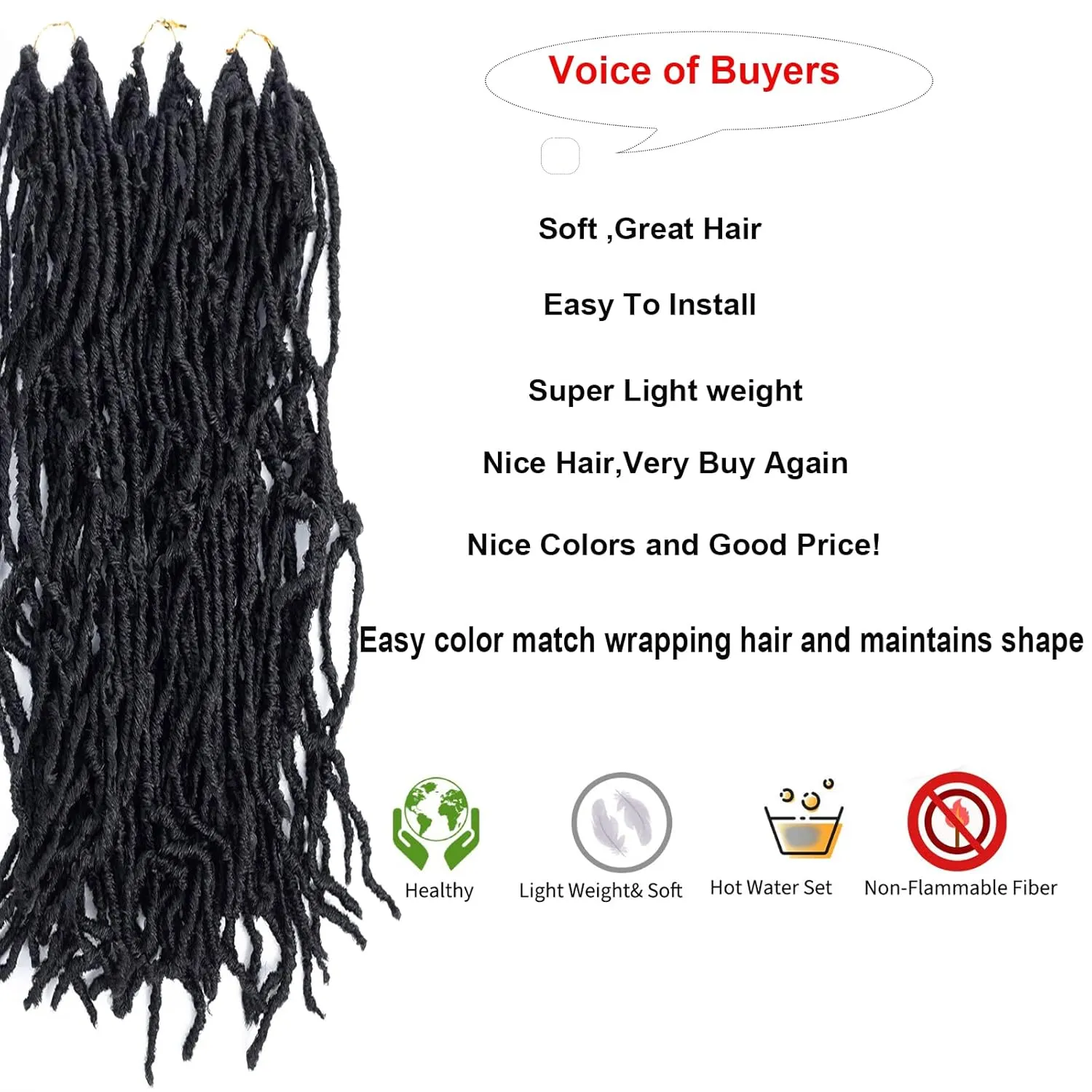 Faux Locs Crochet Hair,24 Inch 6 Packs Soft Locs Crochet Hair,Pre Looped Goddess Faix Locs For Black Women,Pretwisted Wavy Synthetic Locs Crochet Braids (24in,1B#)