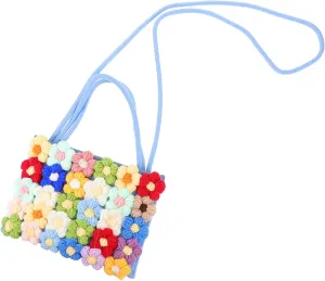 Felt Flower Shoulder Bag Durable and Lightweight Outdoor Handbag for Shopping and Travel Large Capacity Fashionable Pouch
