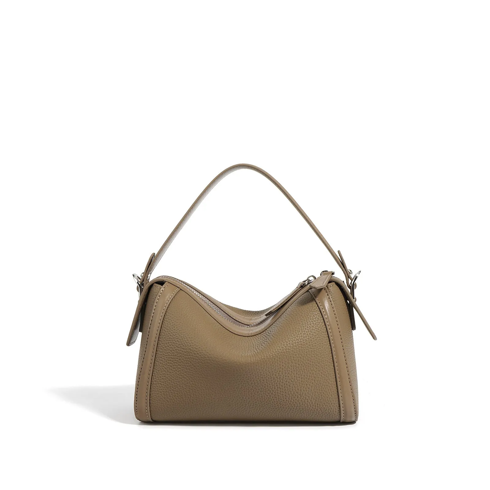 First Layer Cowhide Boston Simple Textured Crossbody Bags