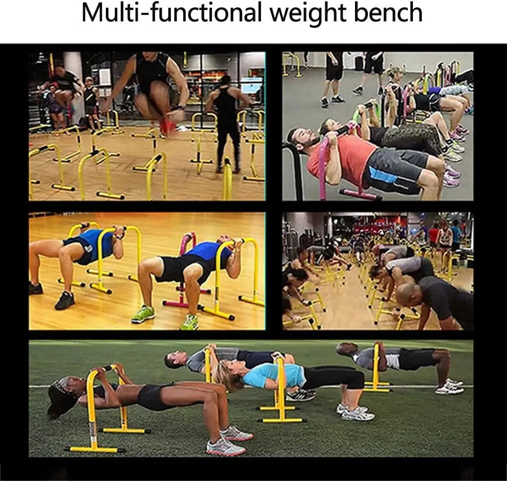 Fitness Multi-Function Horizontal Bar Parallel Bar Training Equipment Home Pull-up Device Push-up Stand Sport Equipment ，Yellow-36x61x61cm