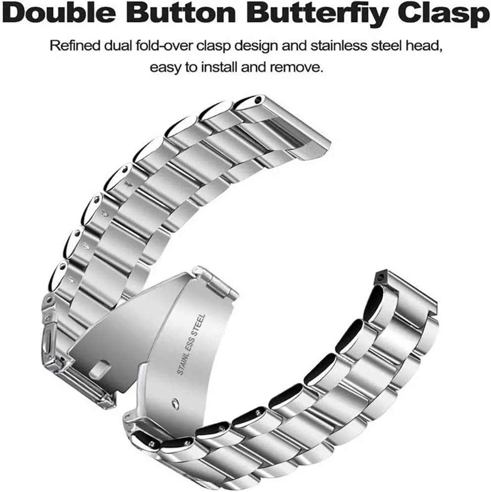 FitTurn Business Metal Bracelet Compatible with SUUNTO OCEAN, VERTICAL, RACE, RACE S, 5 PEAK, 9 PEAK, 9 PEAK PRO Band Replacement Adjustable Stainless Steel Watch Strap