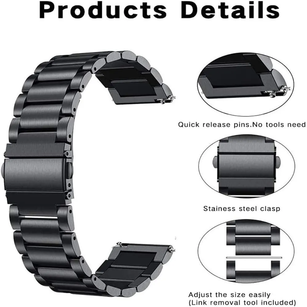 FitTurn Business Metal Bracelet Compatible with SUUNTO OCEAN, VERTICAL, RACE, RACE S, 5 PEAK, 9 PEAK, 9 PEAK PRO Band Replacement Adjustable Stainless Steel Watch Strap