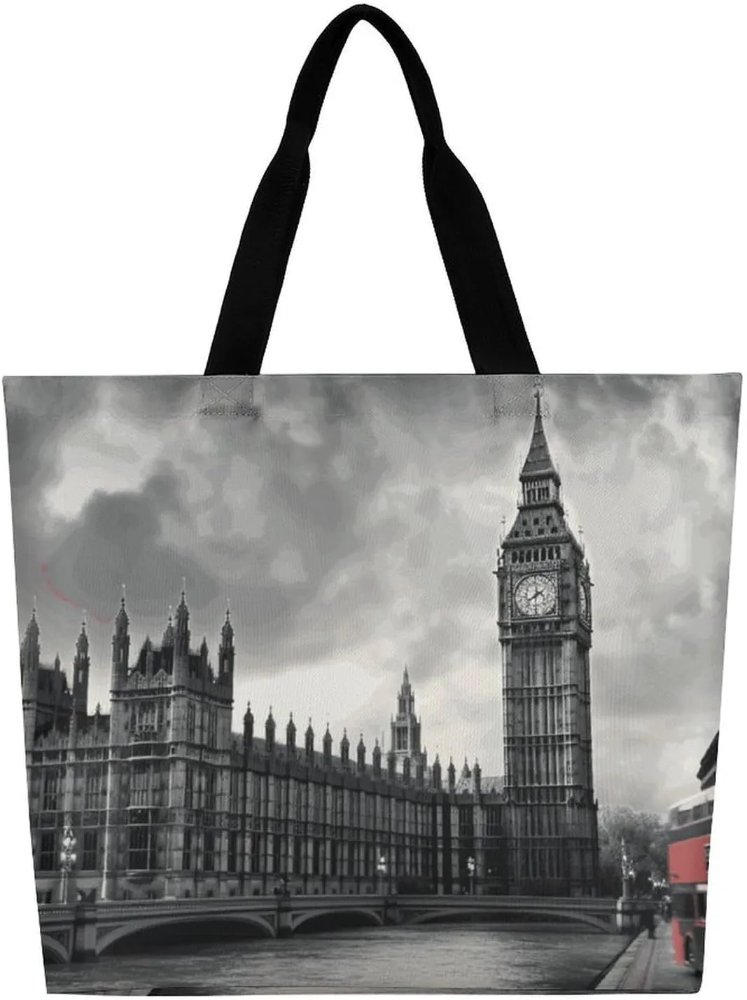 Flag And Eagle Tote Bag for Women Reusable Grocery Shoulder Bags Shopping Bag for Travel, Groceries