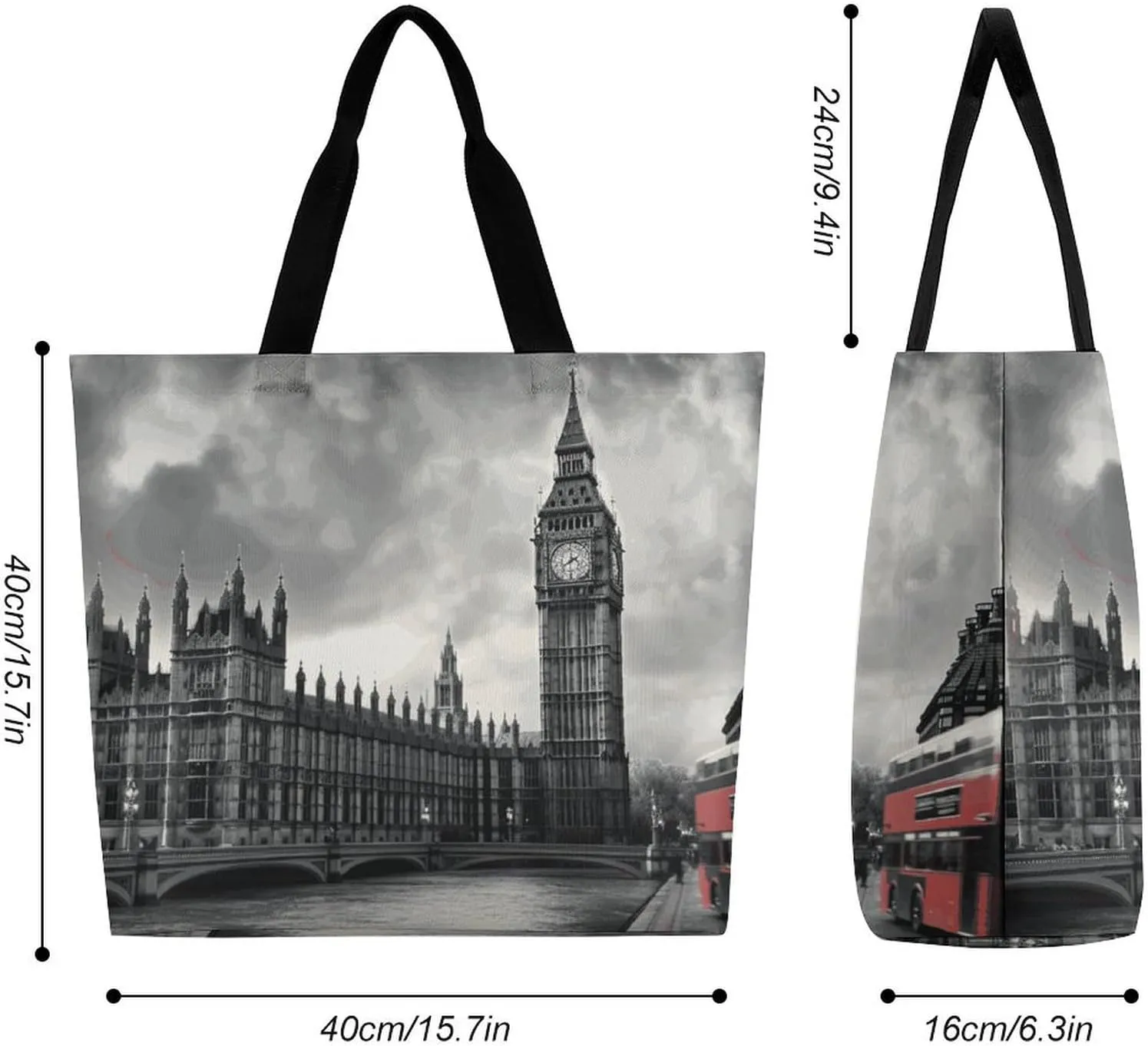 Flag And Eagle Tote Bag for Women Reusable Grocery Shoulder Bags Shopping Bag for Travel, Groceries