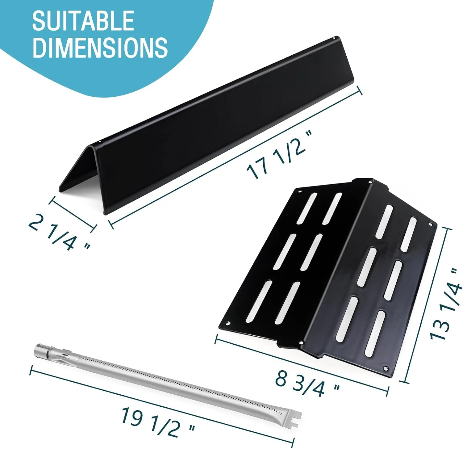 Flavorizer Bars Grill Replacement Parts for Weber Genesis 300 Series (2 5 3 Pack)