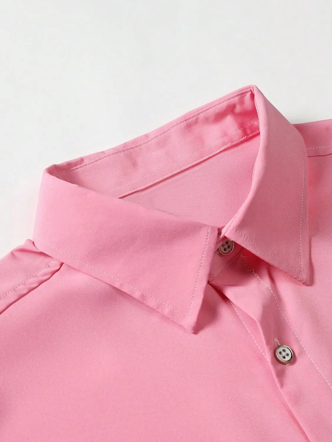 Floerns Men's Striped Shirts Casual Short Sleeve Button Down Shirts