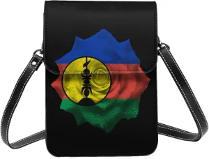 Flowers New Caledonia New Caledonian Flag Small Crossbody Bag Is A Shoulder Bag Designed For Women And Girls Cell Phone Crossbody Wallet Purses With Card Slots Adjustable Strap