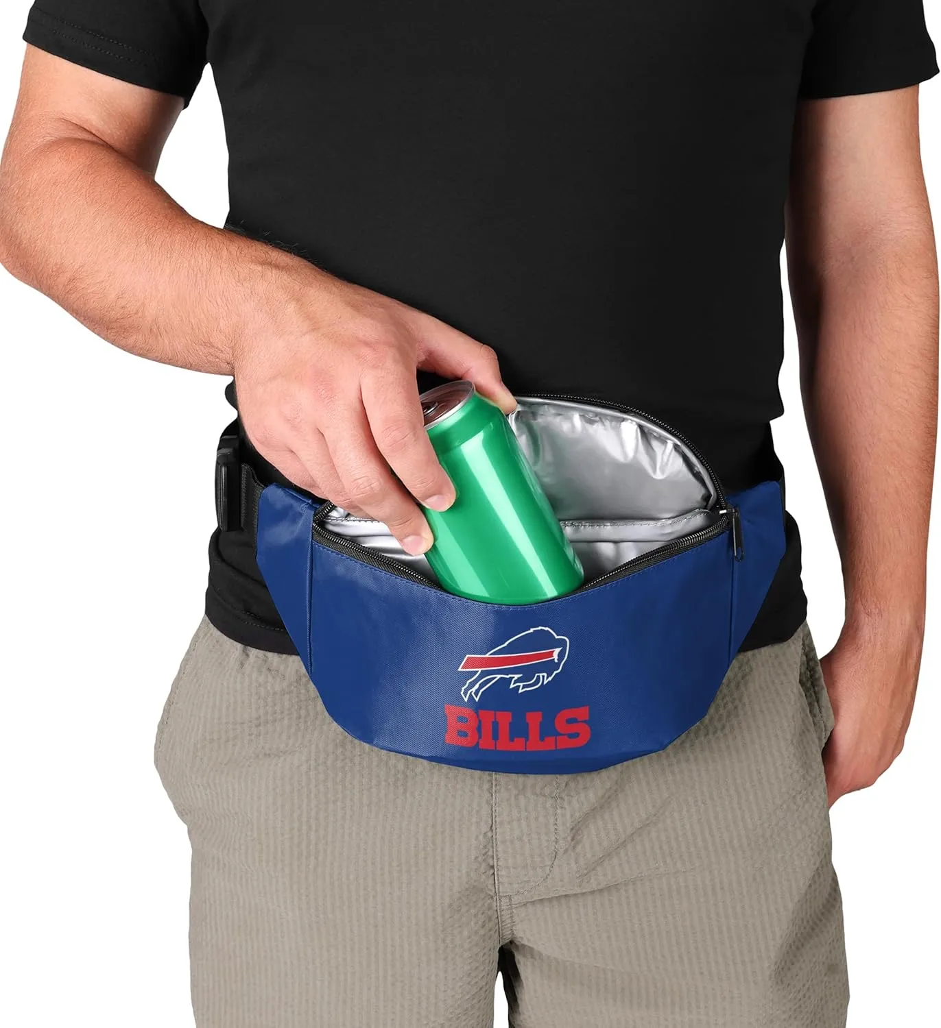 FOCO NFL Team Big Logo Fanny Pack Cooler, Buffalo Bills