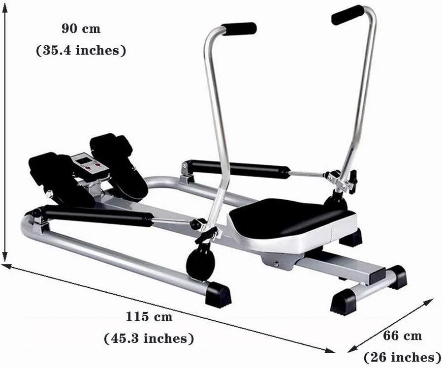 Foldable Rower, Household Hydraulic Rowing Machine, Indoor Multi-Function Rowing Machine, Abdominal Fitness Exercise Sports Equipment