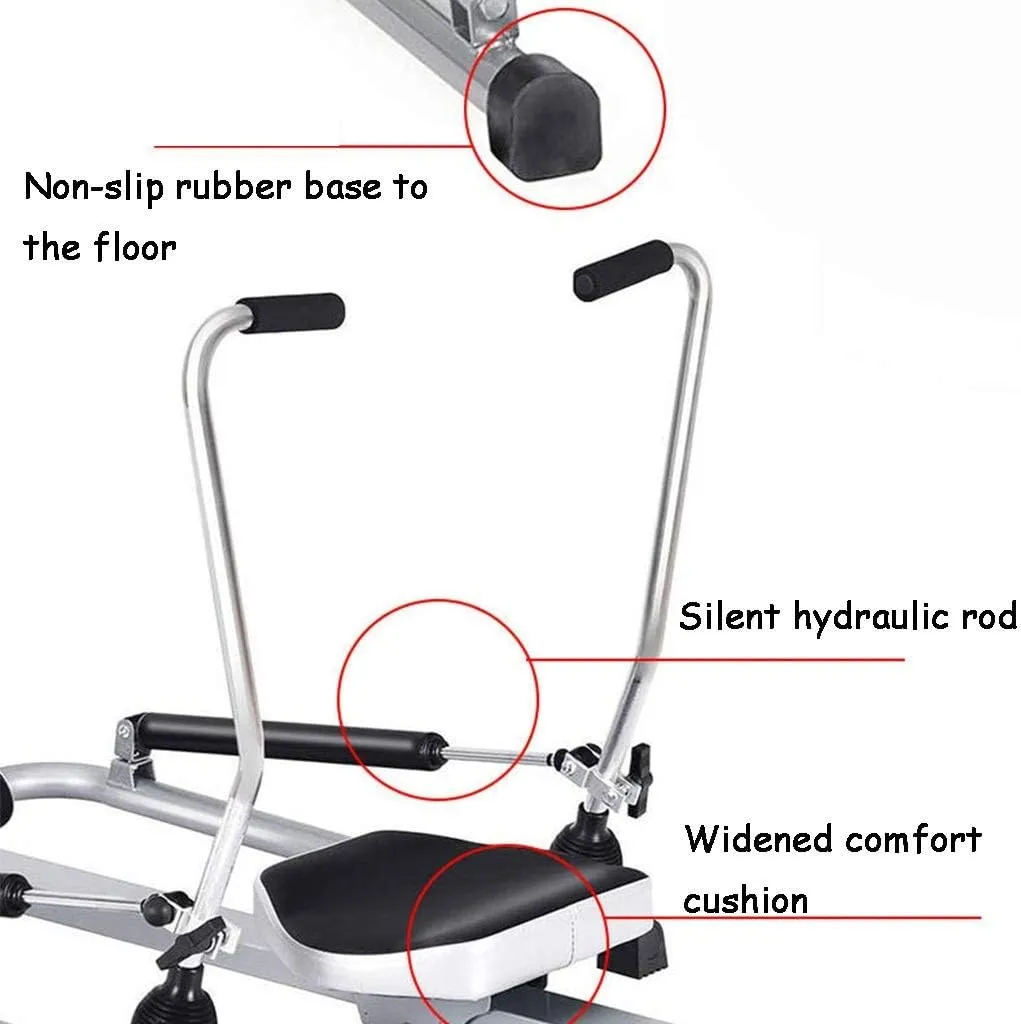 Foldable Rower, Household Hydraulic Rowing Machine, Indoor Multi-Function Rowing Machine, Abdominal Fitness Exercise Sports Equipment