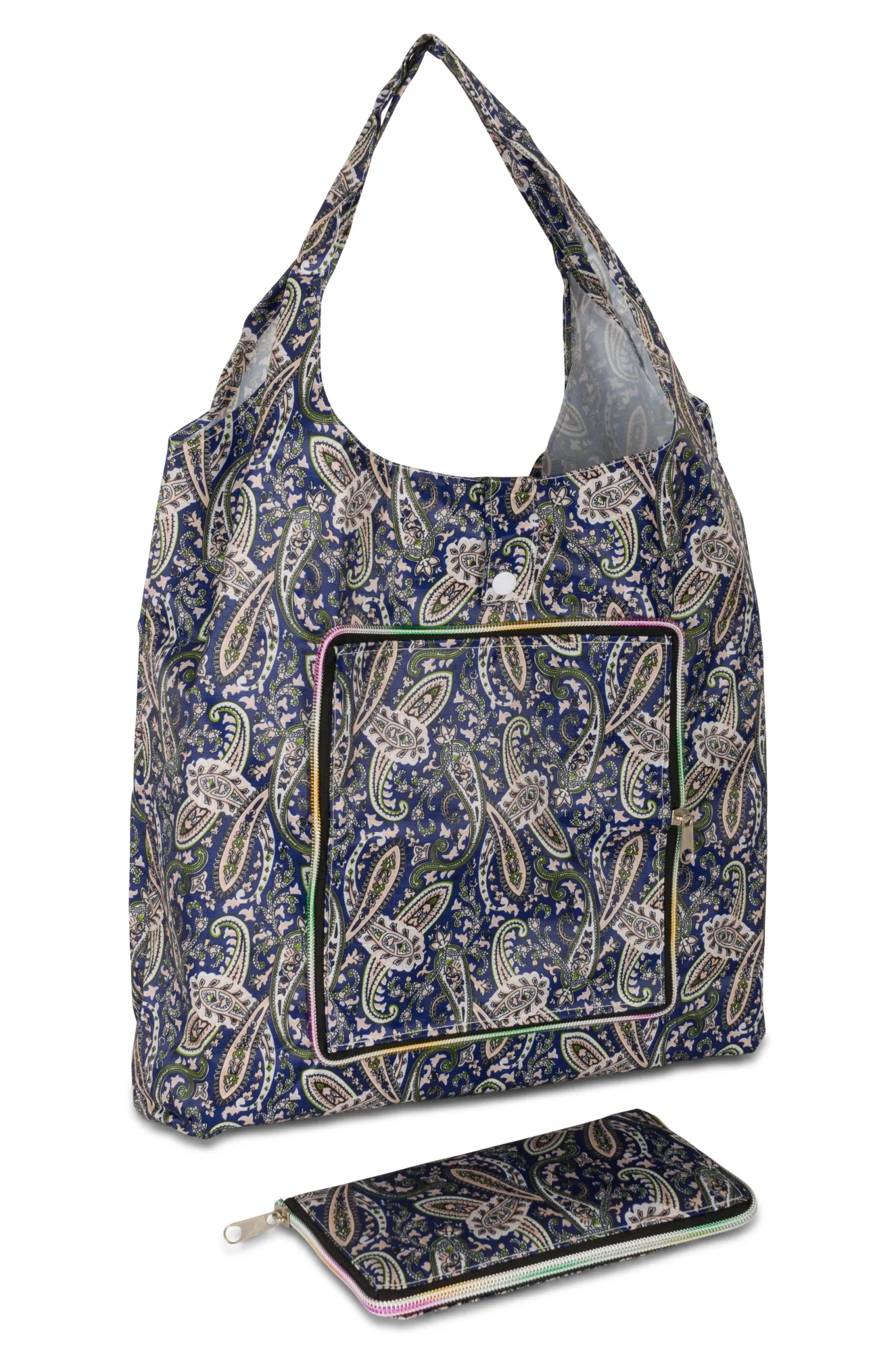 Foldable Shopping Bag | GREY PAISLEY | 0999ZZ