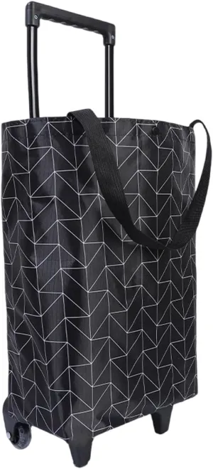 Foldable Shopping Bag with Wheels,Collapsible Shopping Trolley,Waterproof,with Wheels and Telescoping Handle,Foldable,Strong Bearing Capacity Large Capacity 1004