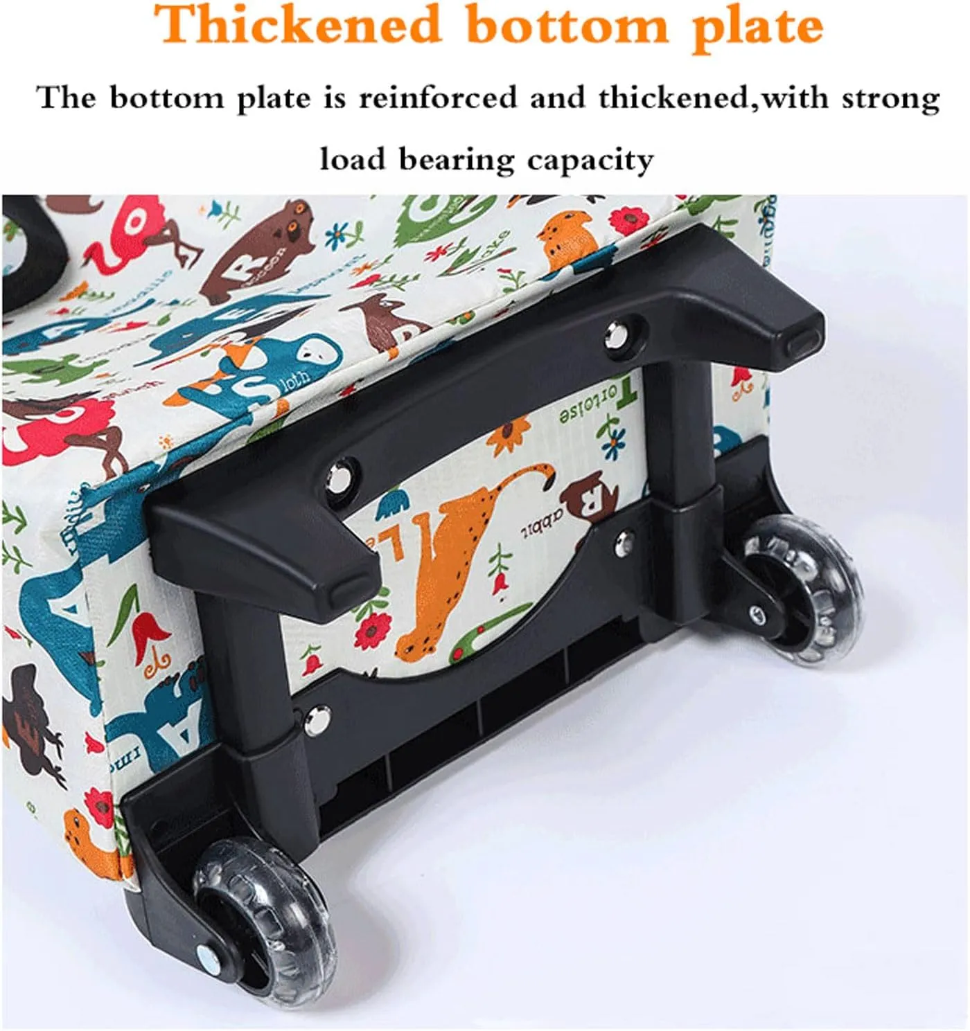 Foldable Shopping Bag with Wheels,Collapsible Shopping Trolley,Waterproof,with Wheels and Telescoping Handle,Foldable,Strong Bearing Capacity Large Capacity 1004