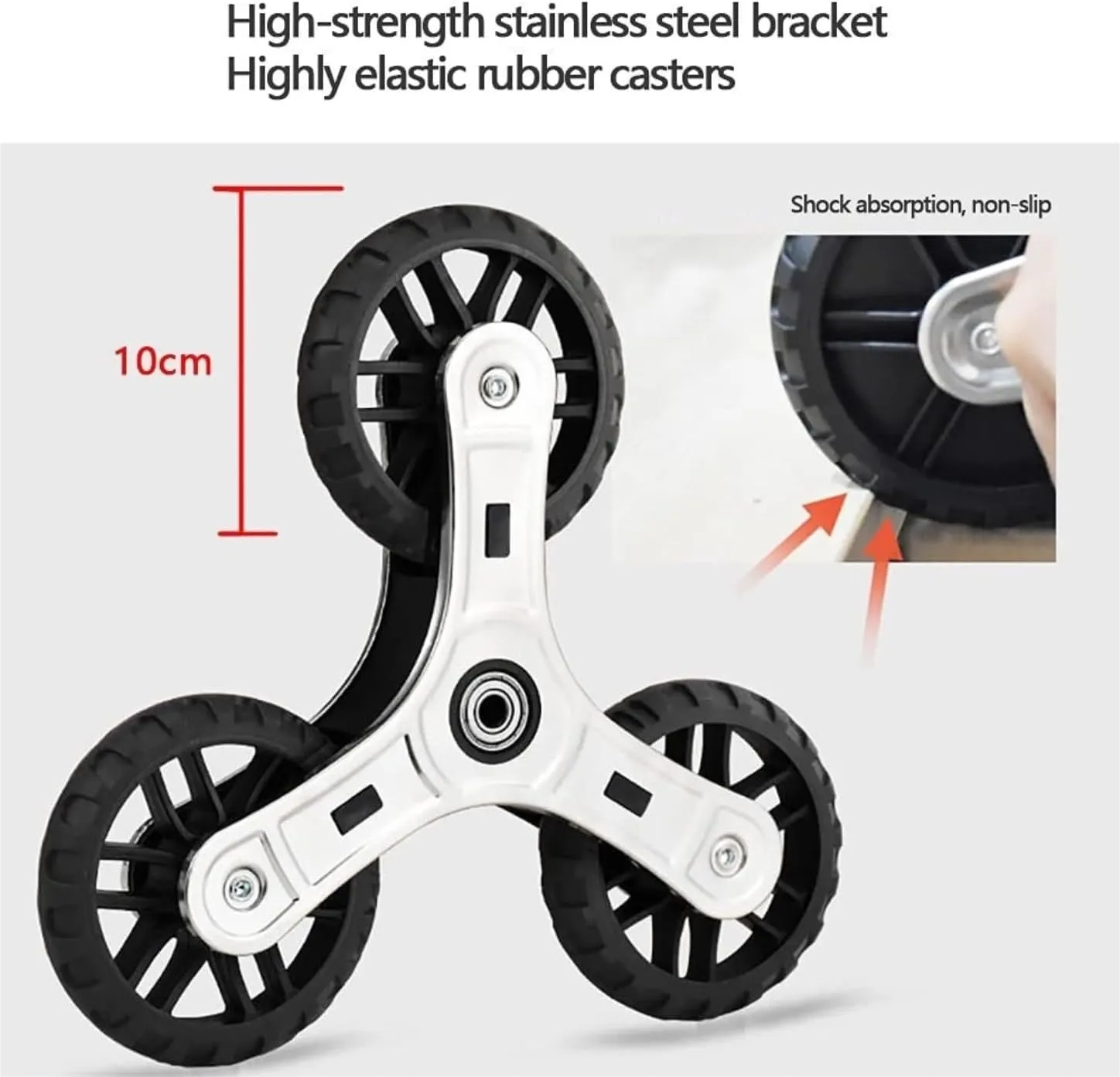 Folding Shopping Cart, Foldable Detachable 6 Rubber Wheels 2 Swivel Casters Shockproof Climbing Stair Heavy Duty Trolley Bag Grocery Utility Carts(Yellow)