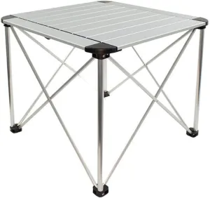 Folding Tables Camping Table Camping Table Folding Folding Picnic Table Outdoor Folding Table Leisure Camping Picnic Aluminum Alloy Mini Table (Color : Silver, Size : 52 * 52 * 46cm)