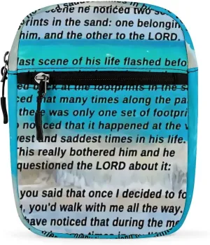 FootprintsIN THE Sand Characters Crossbody Bag Small Shoulder Bag Waterproof, Lightweight And Convenient