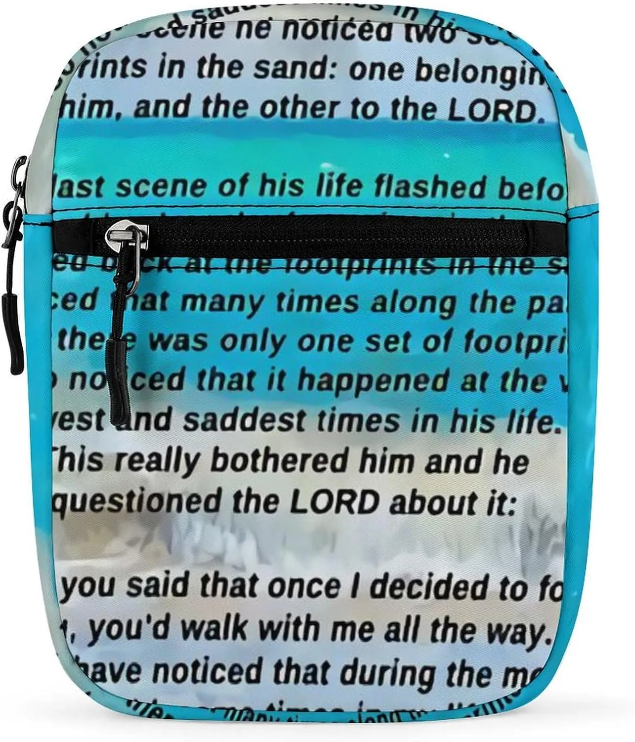 FootprintsIN THE Sand Characters Crossbody Bag Small Shoulder Bag Waterproof, Lightweight And Convenient