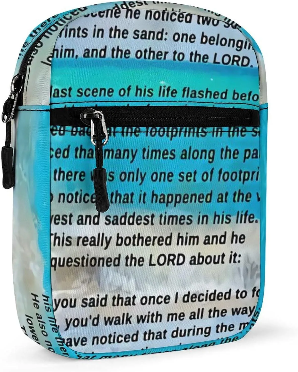 FootprintsIN THE Sand Characters Crossbody Bag Small Shoulder Bag Waterproof, Lightweight And Convenient