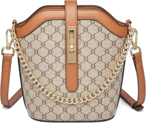FOXLOVER Cell Phone Crossbody Bags for Women Small Chain Top-handle Vertical Handbags Purses Lightweight PVC Leather