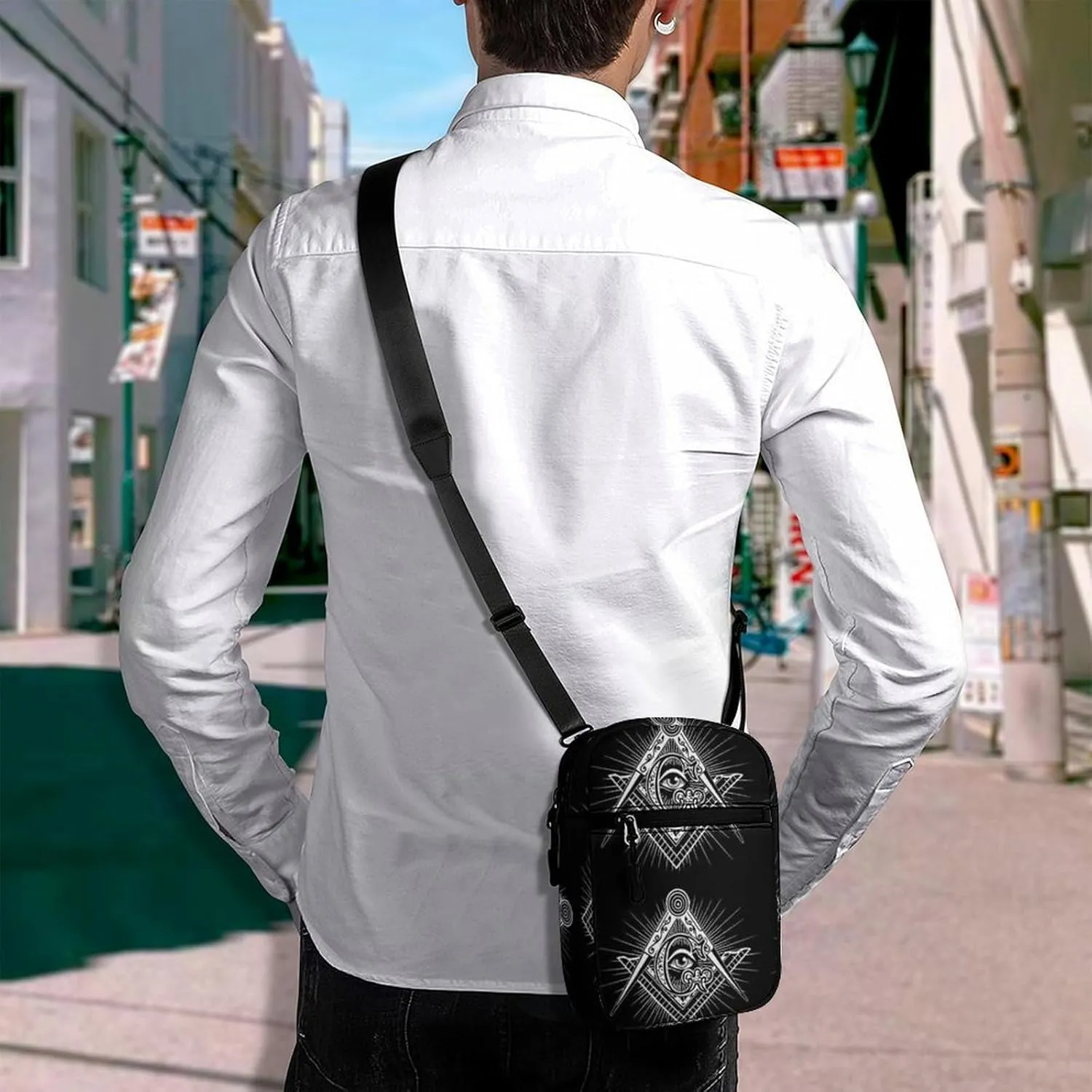 Freemason Logos Detachable Shoulder Strap Small Shoulder Bag Unisex