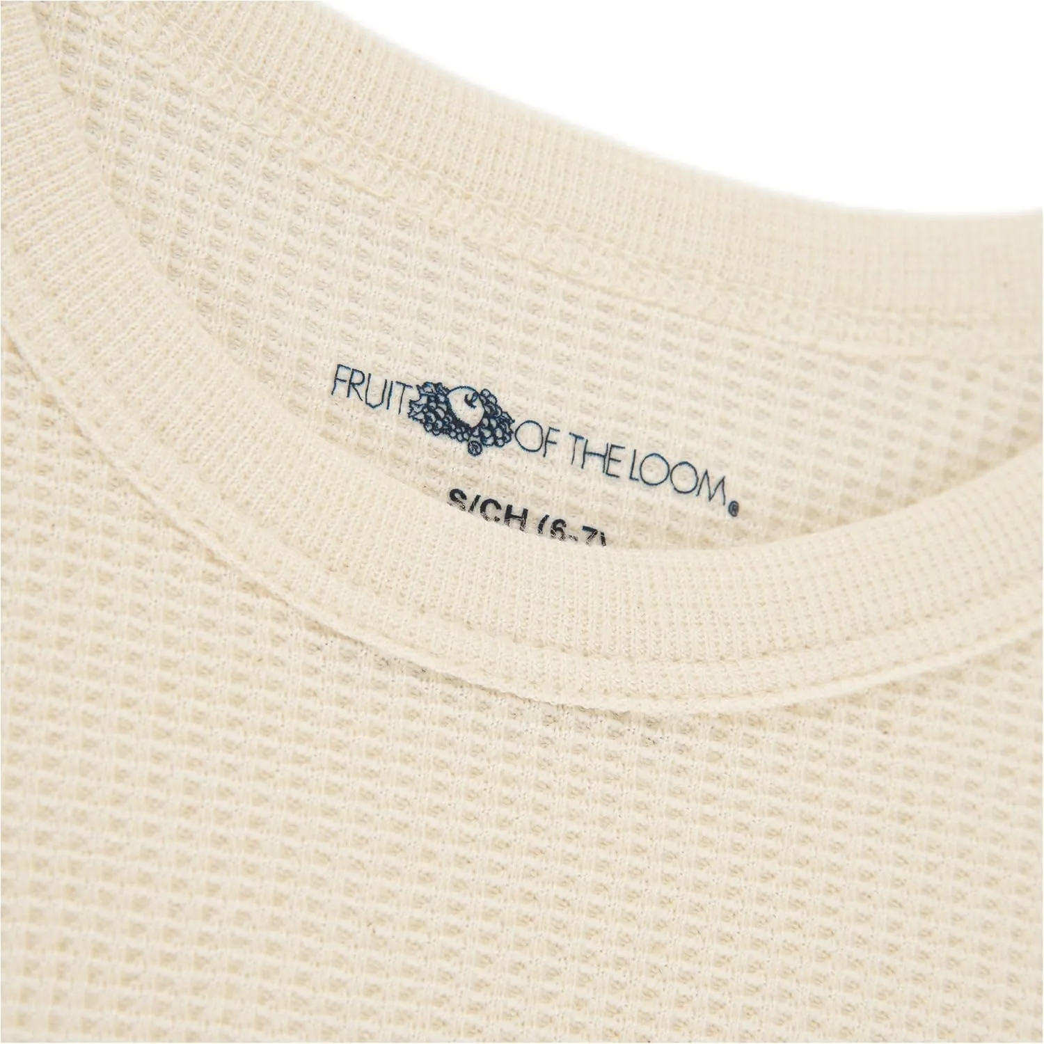 Fruit of the Loom boys Premium 2-pack Thermal Waffle Crew Top