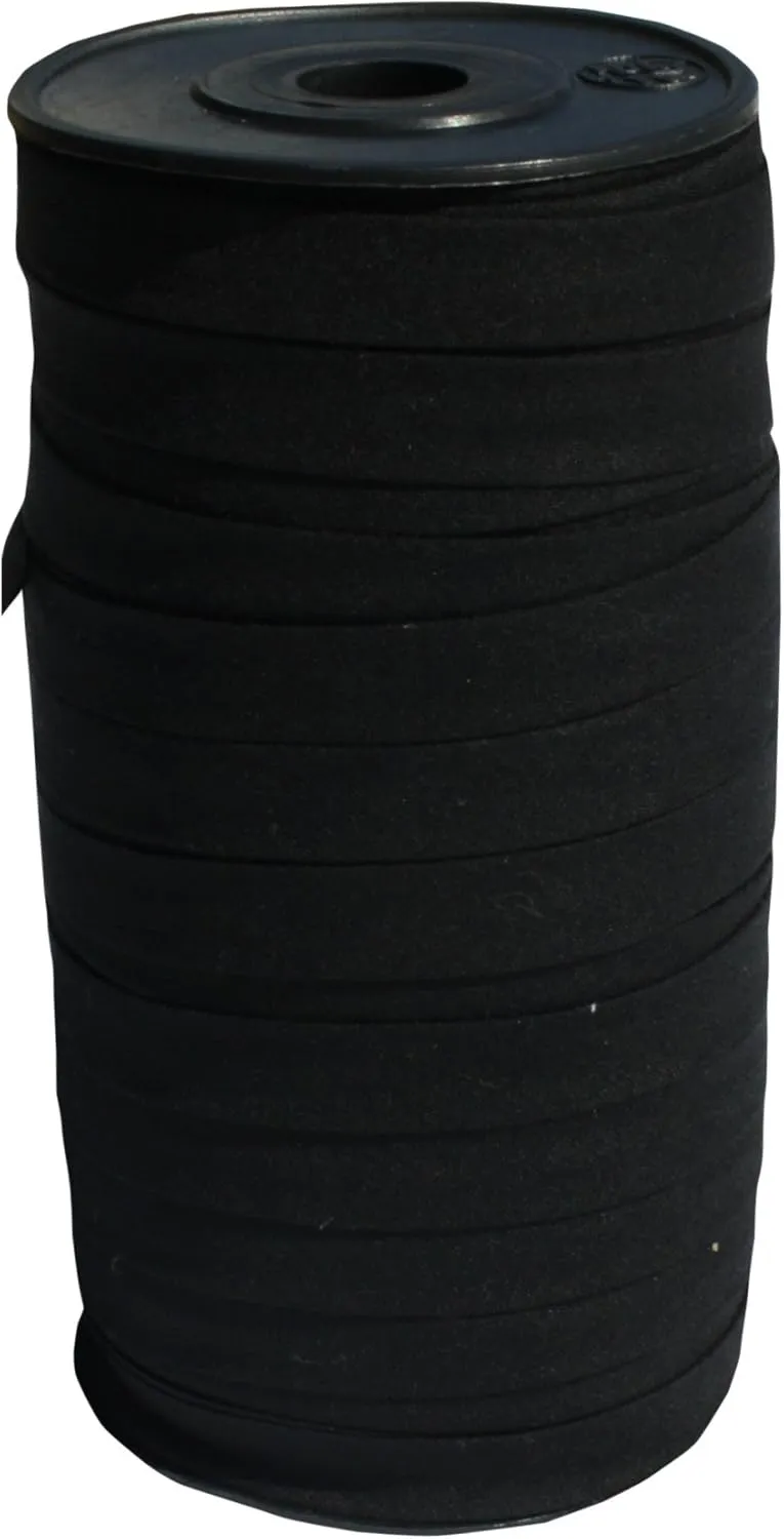 Full Funk Single Fold Bias Tape 100 Yards | Sewing, Stitching, Molding, Piping, Hemming, Quilting, Patching Single Fold Fabric Binding Tape | Width 0.5inch, Black