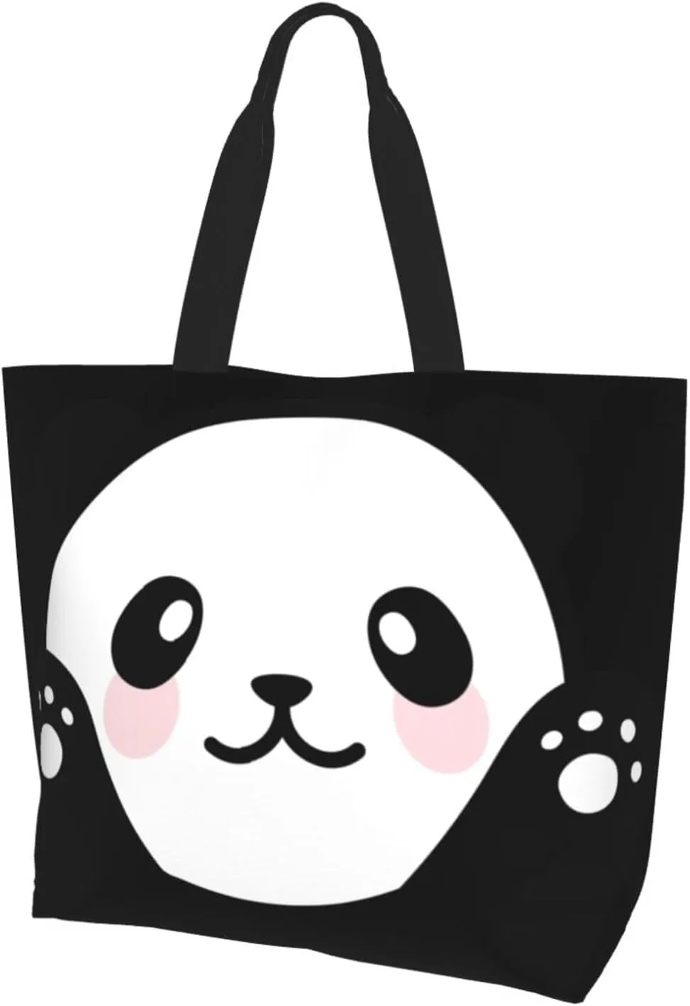 Fun Dog Paw Tote Bag For Women, Shoulder Bags Big Foldable Reusable Grocery Handbag For Travel Shopping Picnic