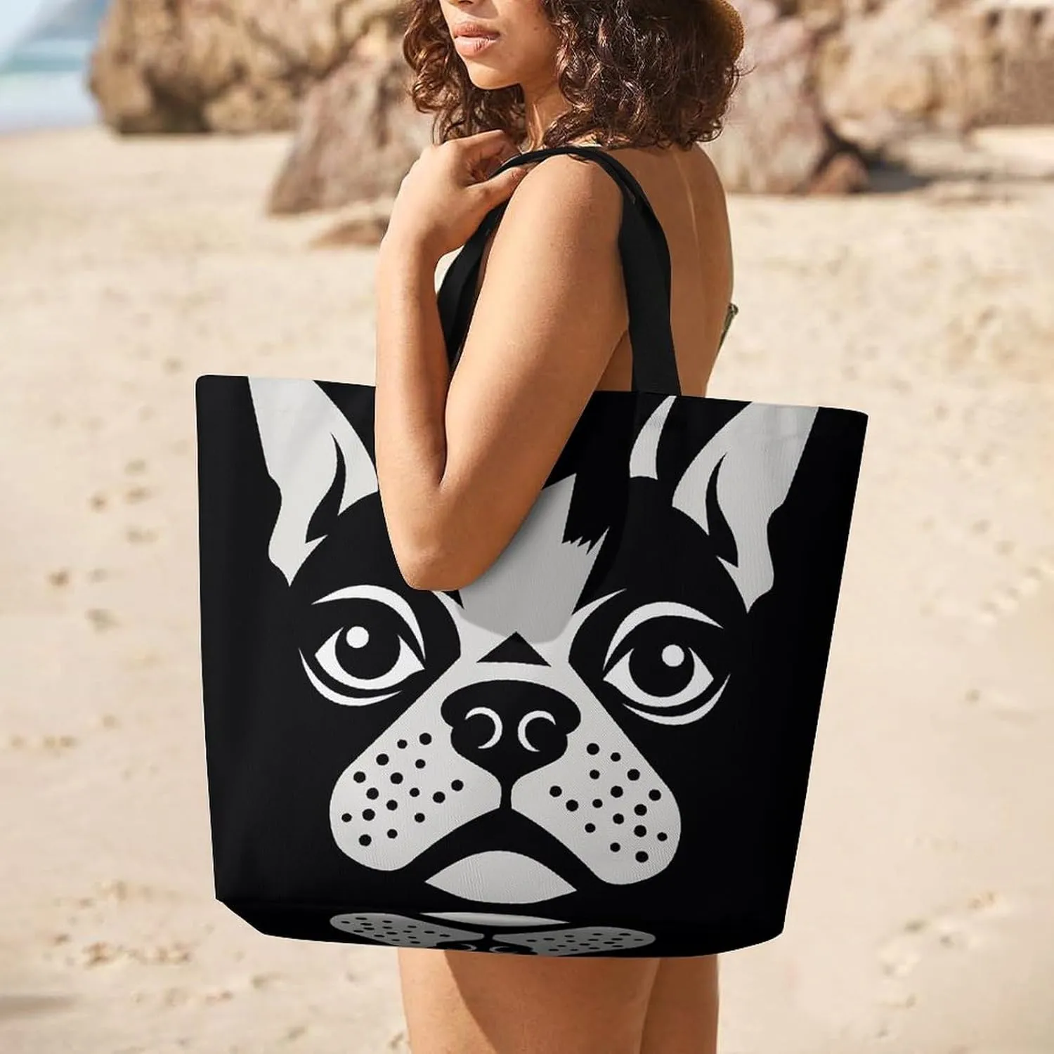 Funny Cute Squirrel Tote Bag for Women Reusable Grocery Shoulder Bag Shopping Bags for Travel, Groceries