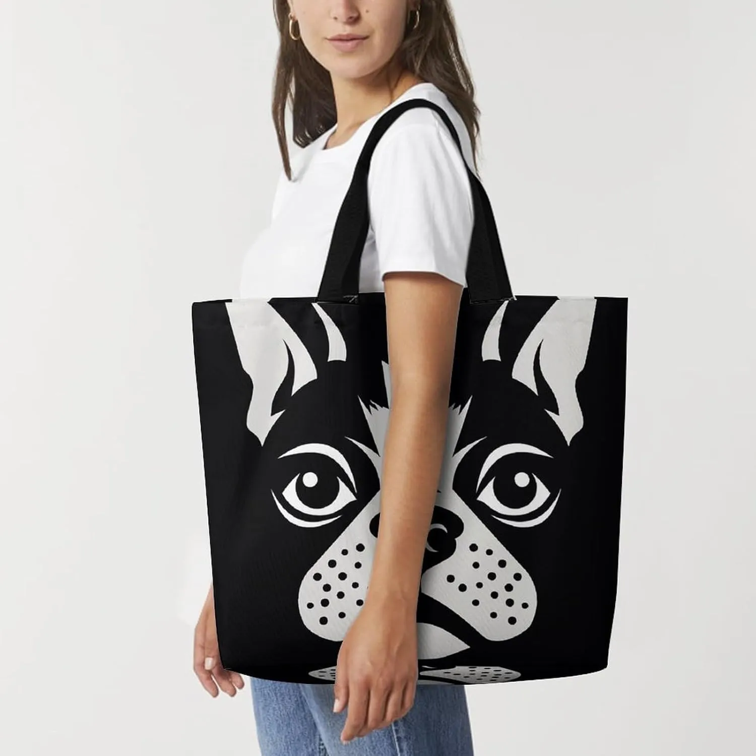 Funny Cute Squirrel Tote Bag for Women Reusable Grocery Shoulder Bag Shopping Bags for Travel, Groceries