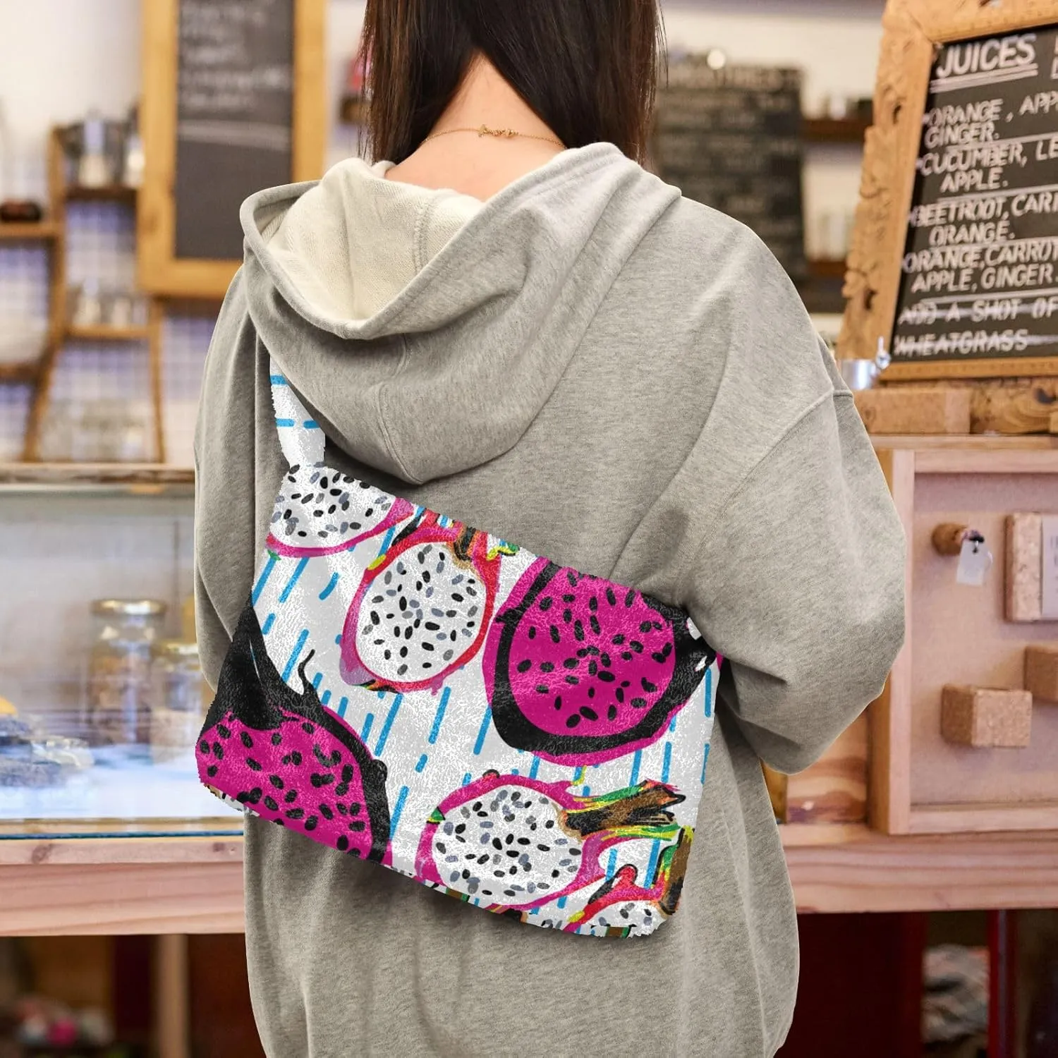 Fuzzy Tote Bag Fluffy Shoulder Bag Women Furry Purse Cute Plush Bag Ladies Ladies Pursesfor Autumn and Winter Multicolor 1